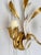 Italian Gilt and White Tôle 2-Light Wall Sconce attributed to Masca, 1970s For Sale - Image 10 of 12