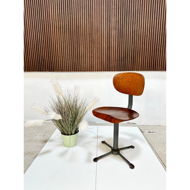 Brown Industrial Architect's Workshop Chair, Germany, 1930s For Sale - Image 8 of 18