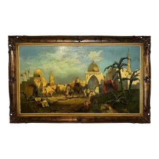 Vintage Orientalist Painting For Sale