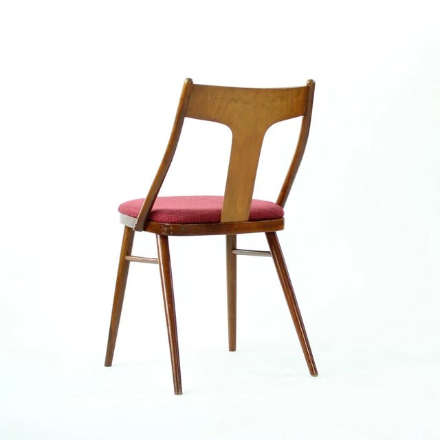 Brown Wood Dining Chairs, 1960s, Set of 4 For Sale - Image 8 of 13