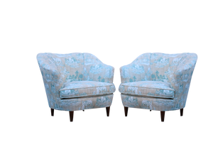 Set of Mid-Century Armchairs in the style of Gio Ponti, Italy, 1950s