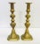 Very unique pair of candlesticks! These are from 19th century England. Made of brass in a Georgian style with a beehive...