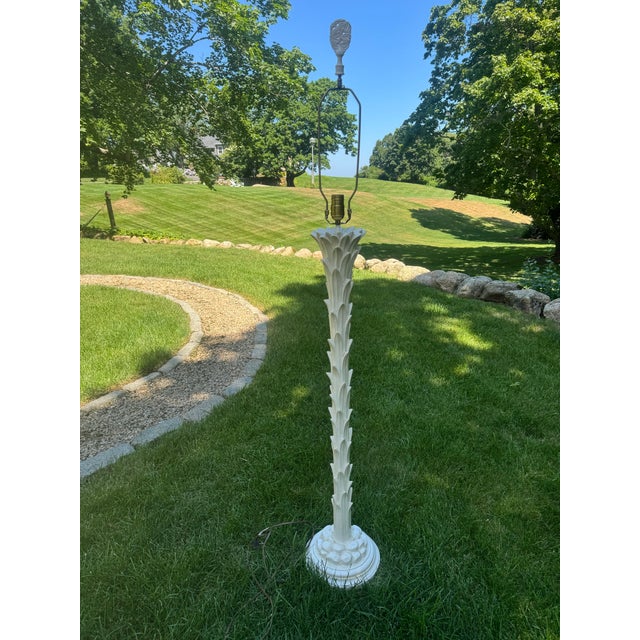 Sculpture Materials Fabulous Vintage Serge Roche Style Palm Tree Floor Lamp For Sale - Image 7 of 8