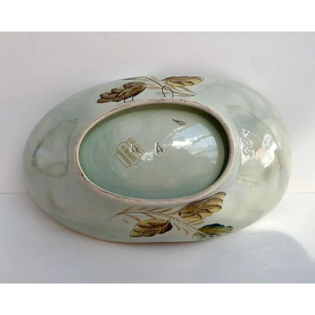 1970s Porcelain Panel or Plate by H. Bequet Quaregnon, Belgium, 1960s For Sale - Image 5 of 7