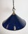 British Industrial Dark Blue Enamel Factory Pendant Lamp, 1950s For Sale - Image 6 of 15