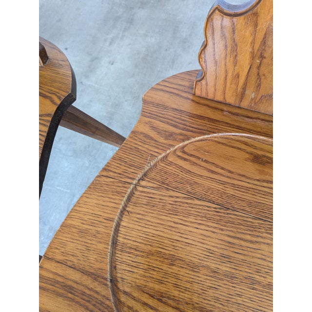 Farmhouse Tyrolean Chair with Heart Cutout Back, 1970s, Set of 4 For Sale - Image 6 of 18