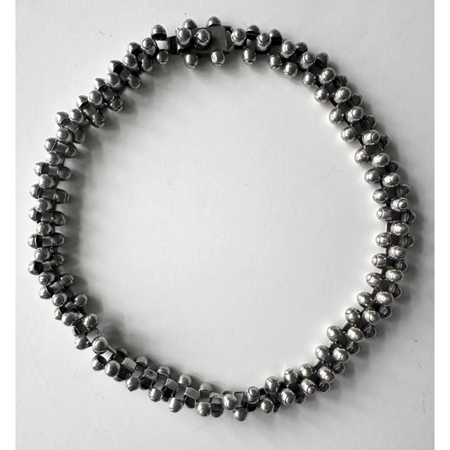 Rare Mexican Modern Silver Jewelry Suite Caviar Model William Spratling For Sale In Atlanta - Image 6 of 12