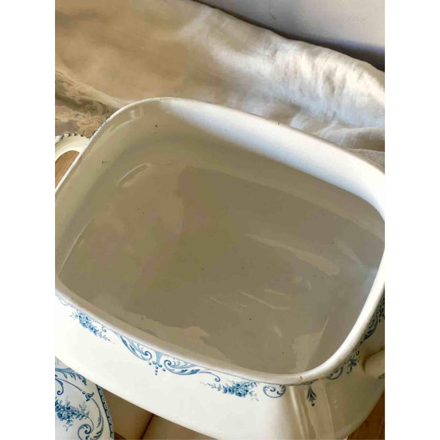 Large Belgian Louis XVI Terre de Fer Soup Bowl from Boch Frères Keramis, Belgium, 1890s For Sale - Image 12 of 16