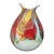 Large Murano-Style Multicolor Hand-Blown Freeform Art Glass Vase For Sale