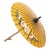 Hand Painted Bamboo Umbrella, 1950s For Sale