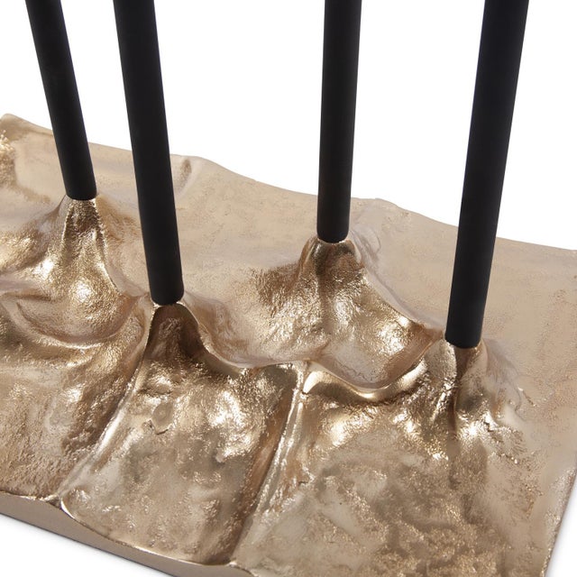 2020s Modern Gold Aluminum Candelabra For Sale - Image 5 of 11