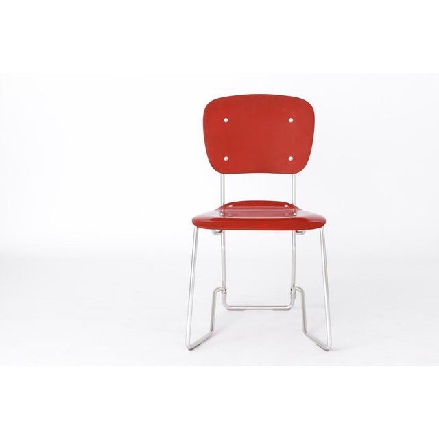 Aluflex Stacking Chairs by Armin Wirth, Germany, 1951, Set of 4 For Sale - Image 3 of 12