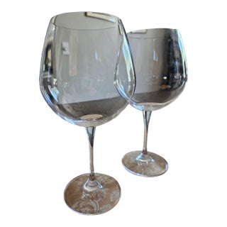 Robert Mondavi by Waterford Crystal, Pair of Merlot Wine Glasses For Sale
