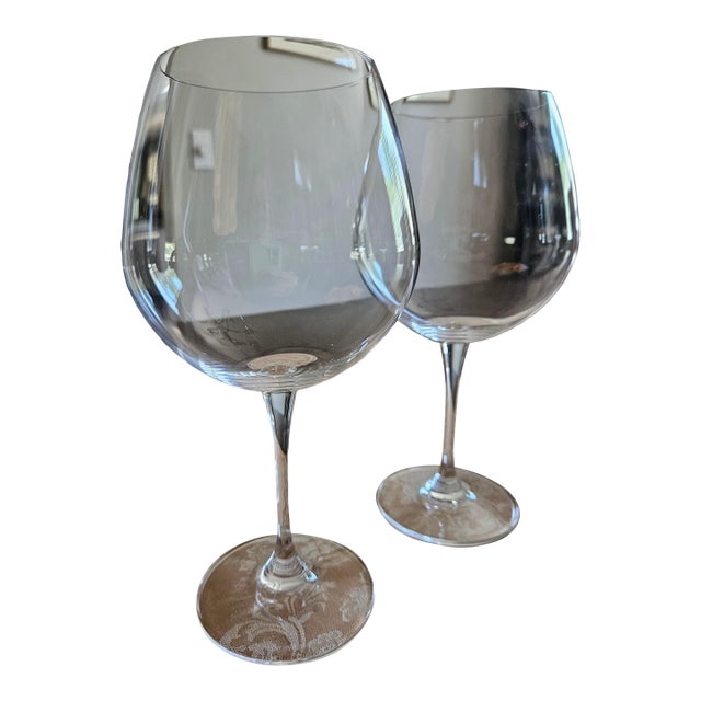 Robert Mondavi by Waterford Crystal, Pair of Merlot Wine Glasses For Sale