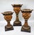 Vintage Jeweled Mosaic Pedestal Bowl and 3 Candleholders Gold Amber For Sale - Image 13 of 13