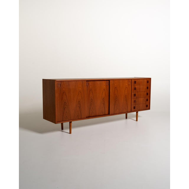 Danish Teak Sideboard with Sliding Doors, 1960s For Sale - Image 3 of 9