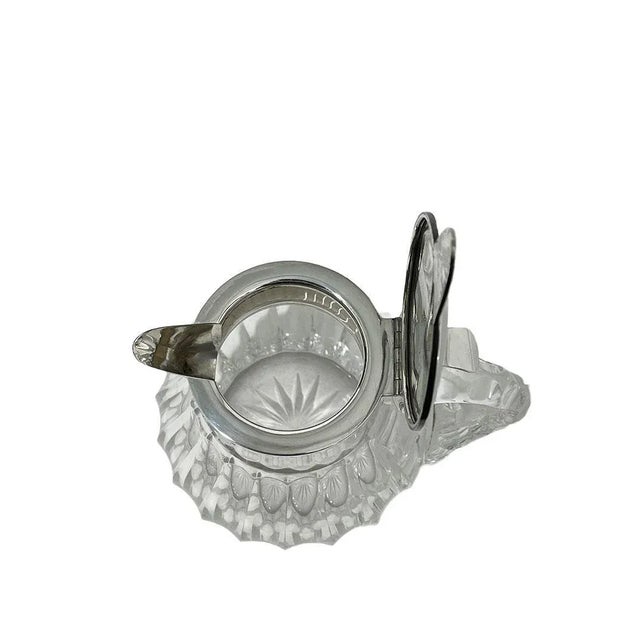 Early 20th Century Silver Mounted Cut-Glass Pitcher from Gebrüder Deyhle, Schwabisch Gmund, 1890s For Sale - Image 4 of 11