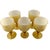 Mid-Century Modern 1970s Italian Amber and Cased Opaline Glass Wine Goblets Carlo Moretti - Set of Five For Sale - Image 3 of 9