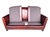 Rich Burgundy Vintage Leather Sofa With Beautiful Patina & Timeless Form - By Crate and Barrell For Sale - Image 13 of 17