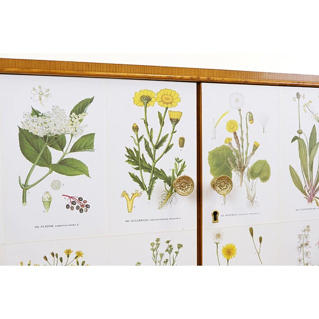 1940s Swedish Modern Sideboard with Illustrations, 1940s For Sale - Image 5 of 9