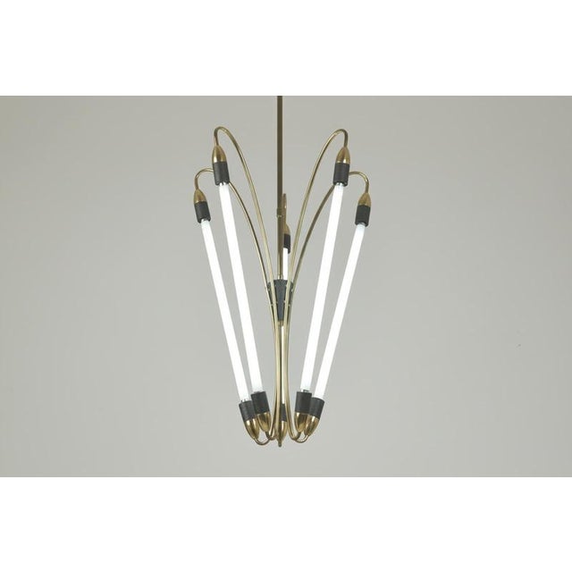 Neon Lamp in Brass, Germany, 1950s For Sale - Image 3 of 6