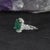 2020s 3Ct Dazzling Emerald Ring With Earth Mined Diamonds: Solid 14k Gold, Oval 11x9mm, Size 6.75 For Sale - Image 5 of 8