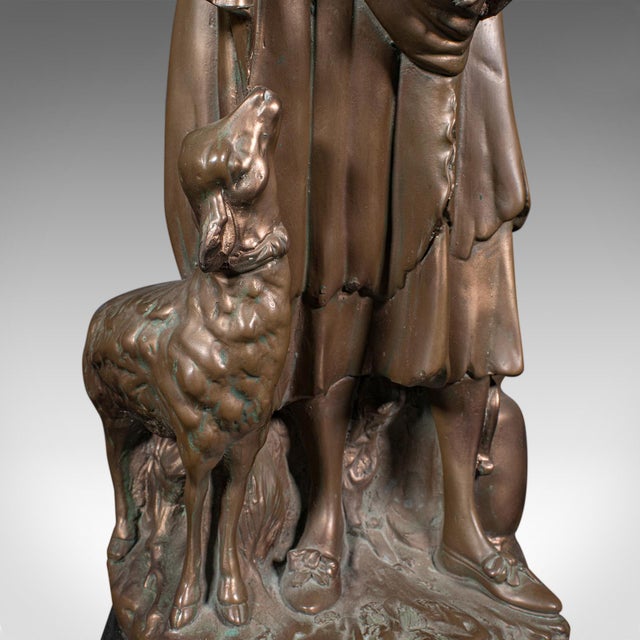 Tall Antique Female Figure, Austrian, Bronzed Plaster, Statue, Victorian, C.1900 For Sale - Image 11 of 12