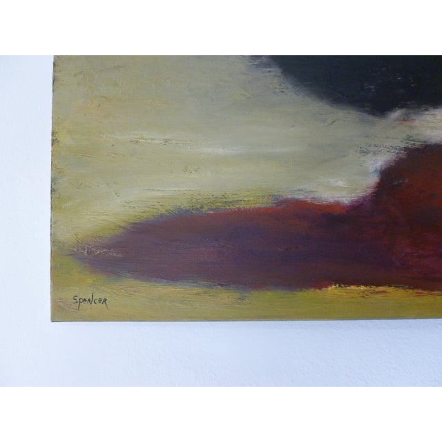 Textile "Smiling at Night" Abstract Oil and Acrylic Painting by Scott Spencer For Sale - Image 7 of 7