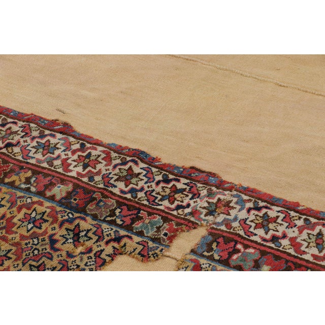 Rug & Kilim Vintage Tribal Rug Fragment Layered With Flatweave Backing - Rug & Kilim For Sale - Image 4 of 9