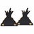 This is a pair of late 20th century Hollywood Regency style faux bamboo composition wall brackets. They are depicted as...
