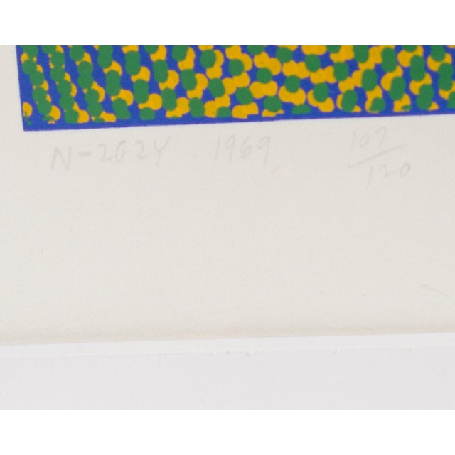 Abstract 1969 “n-2g2y” Op Art Serigraph by Josef Allen Levi For Sale - Image 3 of 8