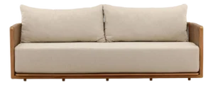 Rope Wrapped Teak Outdoor Sofa