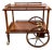 Mid Century Mahogany Rolling Bar Cart For Sale