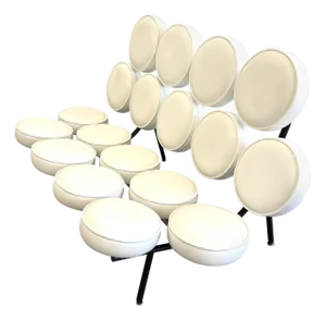 George Nelson for Herman Miller Marshmallow Sofa in White Leather