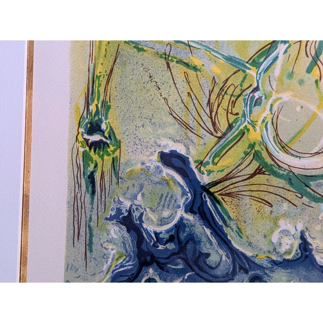 Salvador Dali, Neptune, Original Hand Signed Color Lithograph and Relief on Paper, 1983 For Sale - Image 8 of 12