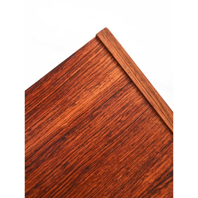 Vintage Scandinavian Rosewood Nightstand with Two Drawers, 1960s For Sale - Image 6 of 8