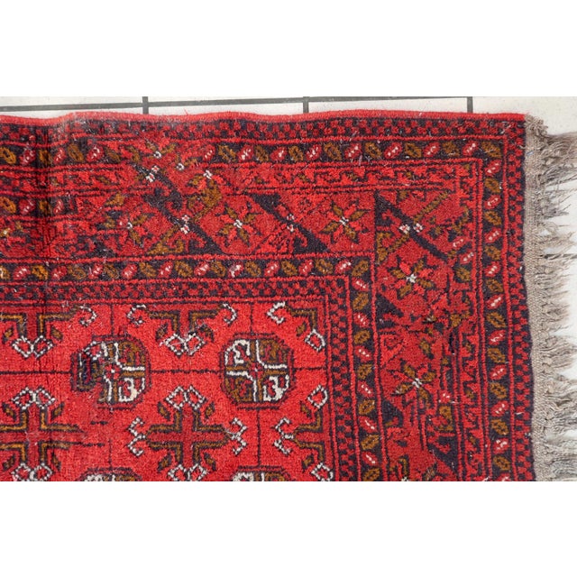 1920s, Antique Afghan Ersari Tribal Rug 3' X 4' For Sale - Image 9 of 9