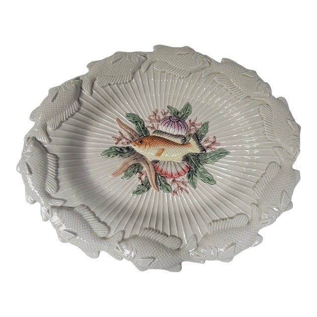 Vintage MCM Fitz and Floyd Sea Life Plate Fish For Sale