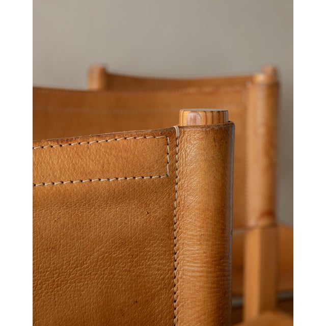 Vintage Kotka Safari Dining Chairs in Pine and Saddle Leather attributed to Tomas Jelinek for Ikea, 1980s, Set of 6 For Sale - Image 13 of 18