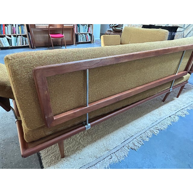 Peter Hvidt Vintage Danish MCM Peter Hvidt Minerva Sectional Sofa End Corner Table--3 Piece Set For Sale - Image 4 of 17