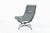 1990s Eames Soft Pad Recliner for Herman Miller, Gray Leather Aluminum Group Lounge Chair For Sale - Image 5 of 13