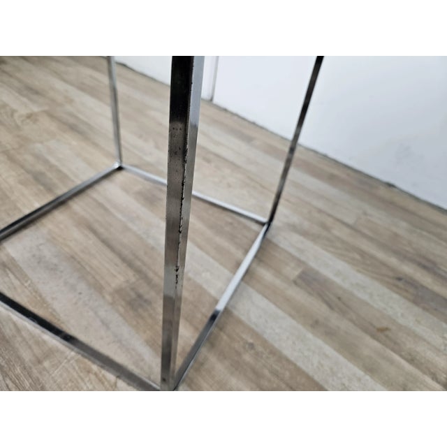 Vintage Stools in Chromed Metal with Black Fur Seats, 1970s, Set of 2 For Sale - Image 10 of 12