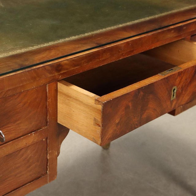 Wood Napoleon III Desk in Oak For Sale - Image 7 of 11