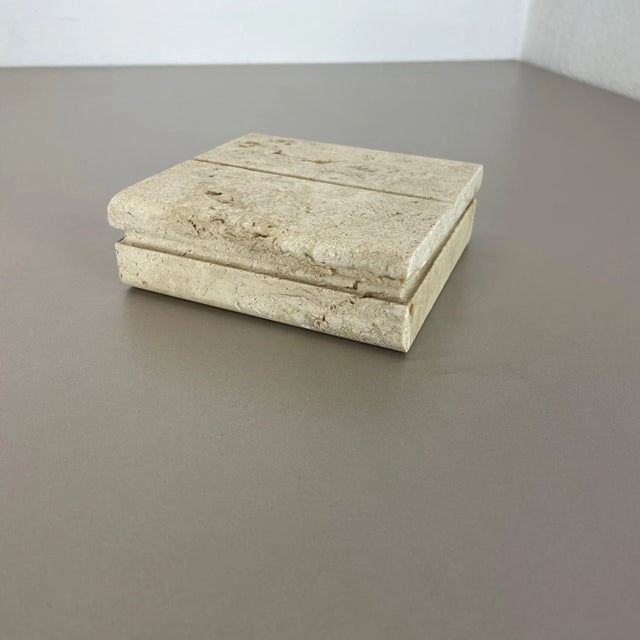 Modernist Italian Travertine Marble Box Vide Poche from Fratelli Mannelli, 1970s For Sale - Image 4 of 18