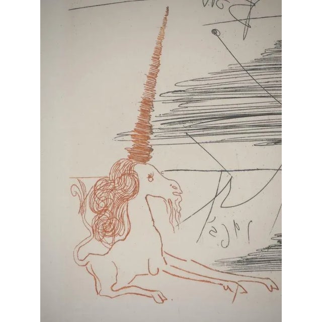 Salvador Dali, Unicorn Christmas Tree, 1965, Original Engraving For Sale - Image 5 of 6