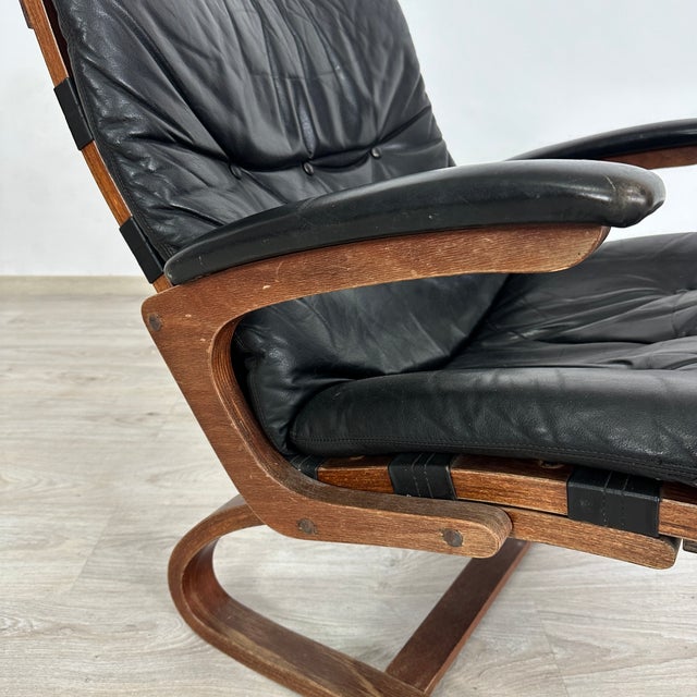 Wood Kengu-Armchair by Elsa & Nordhal Solheim For Sale - Image 7 of 9