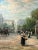 Stone Impressionist Paris Street Scene, Tuileries Garden in Silver Frame, Signed 1980's For Sale - Image 7 of 12