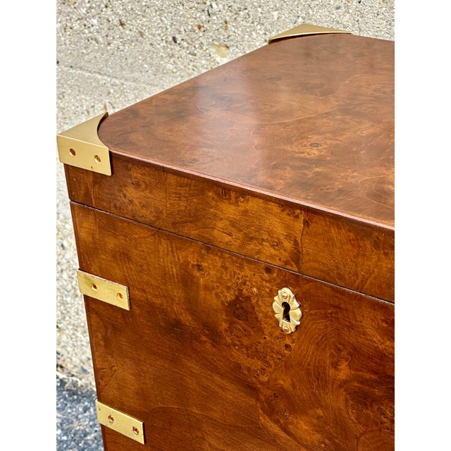Italian Burl Wood Document Box on Stand, Circa 1950 For Sale - Image 10 of 11