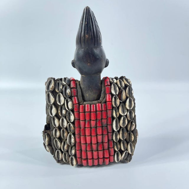Early 20th Century Early 20th Century Yoruba Ibeji Figure with Cowrie Shell Vest Nigeria For Sale - Image 5 of 8