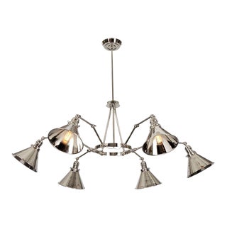 Provence 6-Arm Chandelier in Polished Nickel